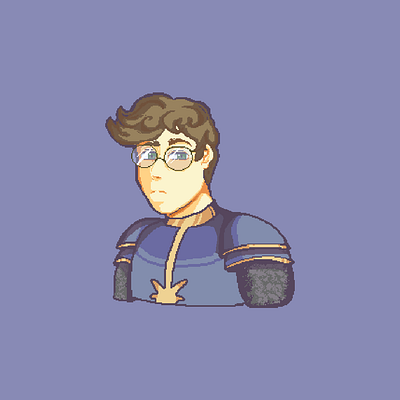 Commission #2 - GBA FE style aseprite commission digital art fire emblem game art gba illustration pixel pixel art pixelart portrait selfpromo