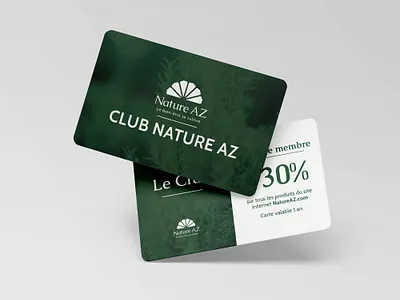 Nature AZ Loyalty card design apothecary apothecary design branding branding and identity card design customer card design discount card elegant design green design loyalty card minimal photo backdrop print design