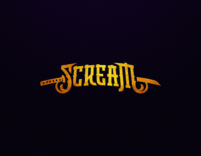 Scream dmitry krino esports logo esportslogo katana lettering samurai scream sword type type design typeface