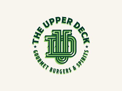 Upper Deck Restaurant branding branding and identity burgers craft beer craft spirits logo design restaurant branding