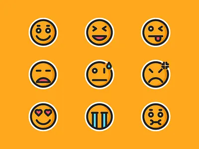 Emoji Icons emoji emoticon icon design icon designer icons smile