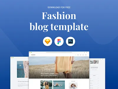 Fashion Blog Template - Freebie blog blog template bootstrap fashion figma free free sketch freebie landing page photoshop psd responsive sketch template ui ux
