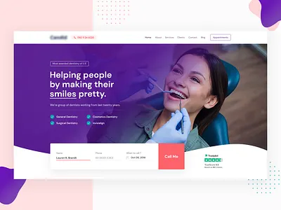 Dentist - Header Exploration appointment booking dental dental care dental clinic dentist header modern wordpress wordpress theme