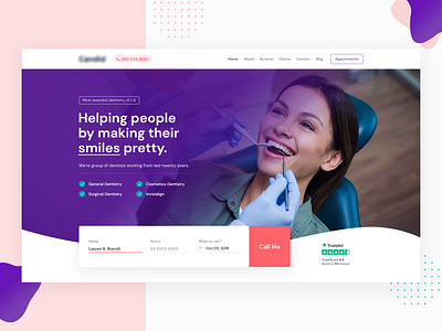 Dentist - Header Exploration appointment booking dental dental care dental clinic dentist header modern wordpress wordpress theme