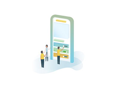 Digital Health Care Service healthcare illustrator phone website