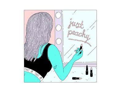 Just Peachy illustration lipstick peachy purple