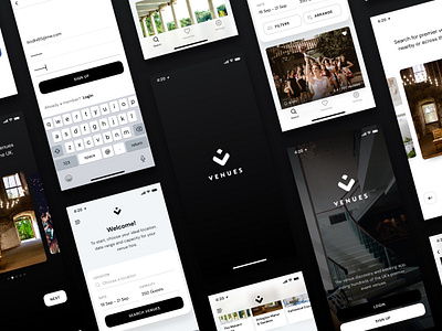 V E N U E S app branding iphone logo mobile search ui venue venues