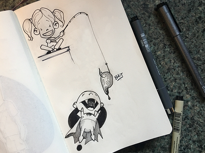 Bait: Inktober 2019, Day 3 bait cartoons drawing halloween illustration inktober inktober2019 sketch sketchbook vampires