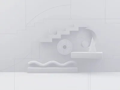 Still Wall 3d c4d design flat illustration isometric render stilllife