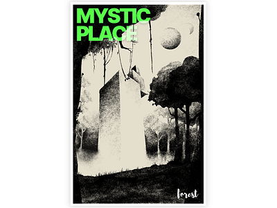 mystic place #2 brush engraving illustraion inktober2019 mystic oldschool photoshop science fiction