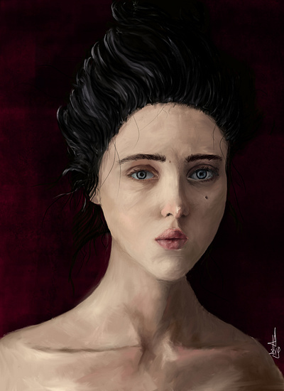 'Meek' adobephotoshop digitalpaint girl meek oil wacom intuos