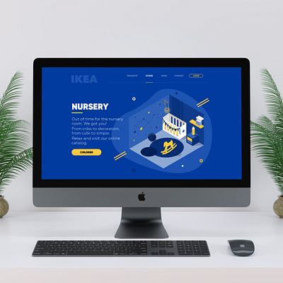 Ikea Landing page design flat icon illustraion isometric illustration landing page ui ux vector web