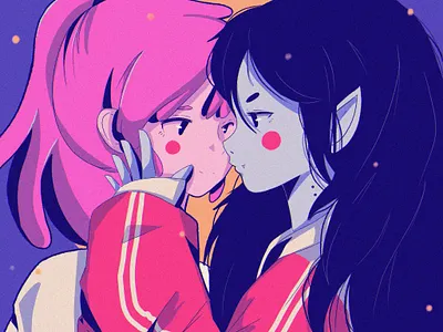 B&M adventure time anime bubblegumprincess ipadpro marceline