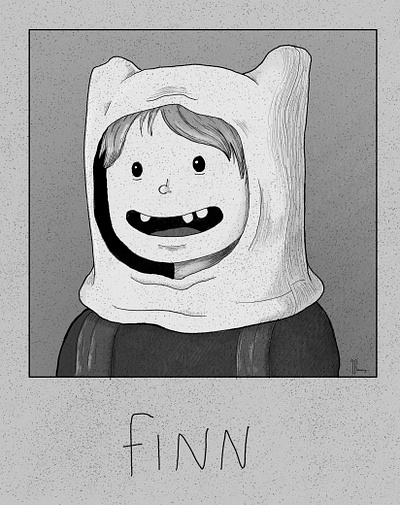 Polaroid Finn 2d adobe photoshop digital art digital painting illustration ilustracion