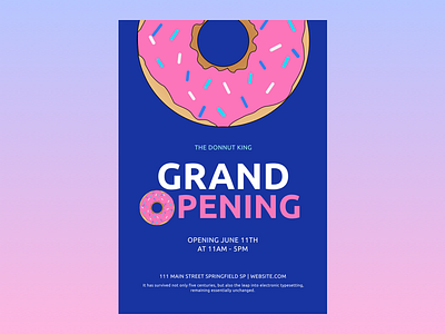 Design for the opening of a bakery. design