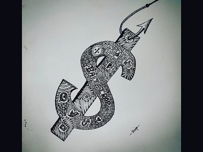 Inktober challenge Day 3 - Bait bait dailychallenge doodle inktober inktober2019 inktoberart pendrawing zentangle