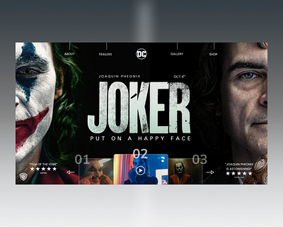 Joker Premiere Page Concept adobe dc design homepage joker layout page ui ux web website