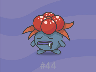 44 - Gloom cute design doodle gloom gloomy icon leaves mushroom mushrooms plant plant illustration plants poison pokemon pokemon go simple spores