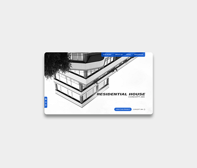 'Residential House Concept' adobe photoshop architecture design interface ui web webdesign website website concept