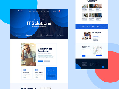 Omnivus IT Solutions Website Design consultancy consultant homepage it landing page landingpage omnivus one page onepage service software software landing solution ui ui design ux ux design