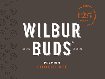 Wilbur Buds 125th Anniversary Logo anniversary branding chocolate identity design