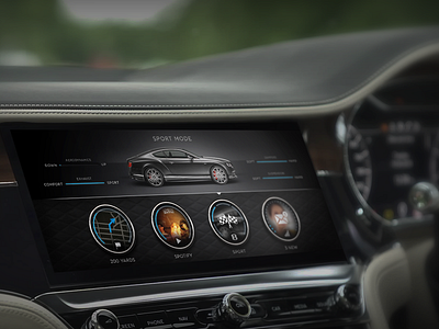 Bentley Continental GT HMI/Digital Dash automotive car design digital dashboard hmi interactive interface ui