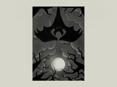 Bat bat halloween horror illustration moon photoshop spooky