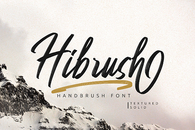 Free Hibrush Handbrush Font all caps alternative creative display elegant flat font fontface futuristic latest modern new year popular premium sanserif serif stencil top typeface typography