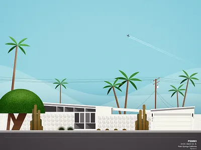 Palm Springs 3 architectural architecture california illustration midcentury midmod modern palm springs