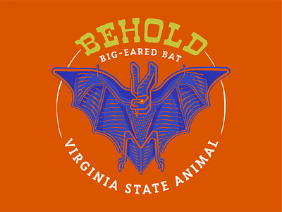 Home of the Bat Badge badge design flat illustration illustrator logo type typography vector