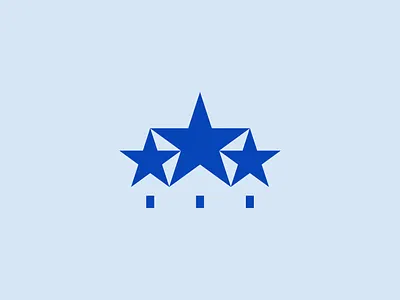 Tri-Star Realty brand branding design identity logo mark real estate stars symbol