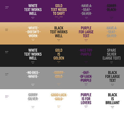 Testing color contrast ratios casino design systems hospitality hotels