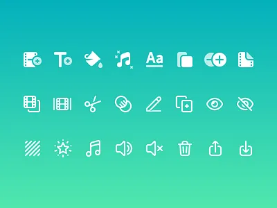 VideoBoost UI Icons icons iconset ios ios app ios icons lightricks ui icons