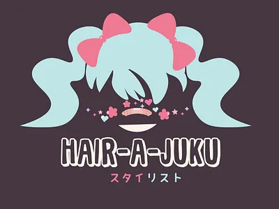 HAIR-A-JUKU Hair Salon Logo illustration logo logo design logos vector