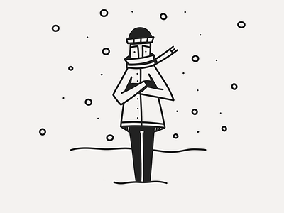 Freeze black black white cold freeze ink inktober line line work linear snow winter