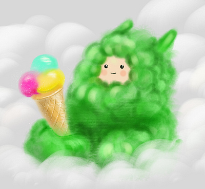Sweet dreams colours dreams fluffymonster food forfun illustration puukisbaisuolis sweet