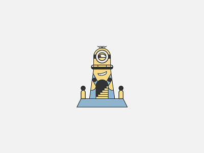 Lighthouse: Minion branding branding design branding designer daily logo design dailylogochallenge flat flat design flat illustration illustration illustration design illustrations lighthouse lighthouse logo logo minion