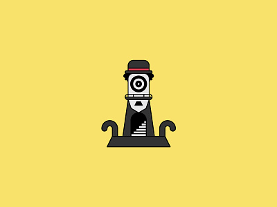 Lighthouse: Charles Chaplin brand identity branding concept dailydesign dailylogochallenge design flat flat design flat design flat illustration illustration lighthouse lighthouse logo