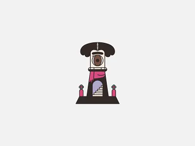 Lighthouse: Frida Kahlo branding branding design character character design concept dailydesignchallenge dailylogochallenge design flat flat design flat illustration frida kahlo icon illustration lighthouse lighthouse logo