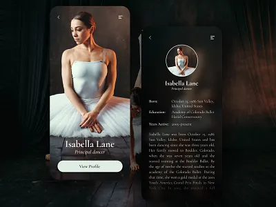 User Profile app concept daily 100 challenge daily ui dailylogochallenge dailyui design mobile profile profile design ui ui ux uiux user user experience user interface user interface design userinterface userprofile ux