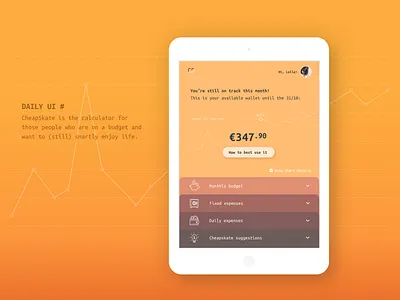 Tablet Design - monthly budget app app bank budget dailyui design expandables flat logo monthly practice responsive design sketch tablet typography ui ux vector web