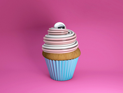 Cupcake 3d art 4d 4d art advertising art bojana knezevic cinema4d cupcake design lighting studio sweets