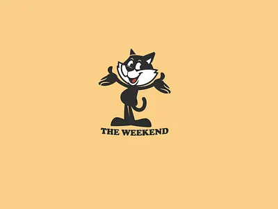 The Weekend cats character design graphics illustration tee design vector design