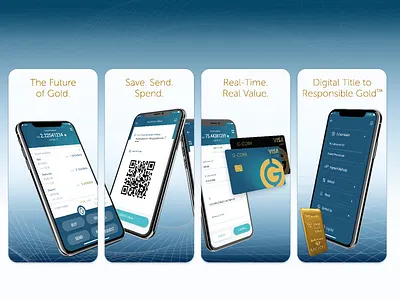 G-Coin App Store Screenshots app store apple store crypto wallet g coin gold golden google play store screenshots store visual design