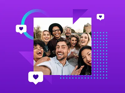 social media cover art cover design design ecommerce geometric gradient graphic design modern purple social media tech technology vector