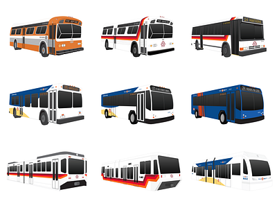 TriMet vehicle illustrations illustration vector