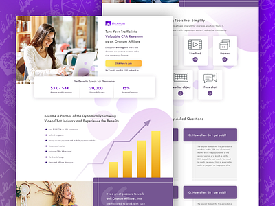 Affiliates Page - Concept cro landing page ui ux vector