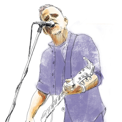 Matthew Ryan guitar illustration ipadpro music portrait procreate singer