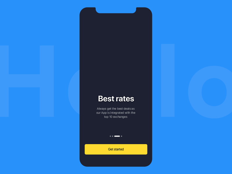 Hello, Dribbble animation app illustration ui