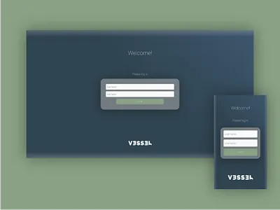 Vessel User Login front end development ui user interface user login ux